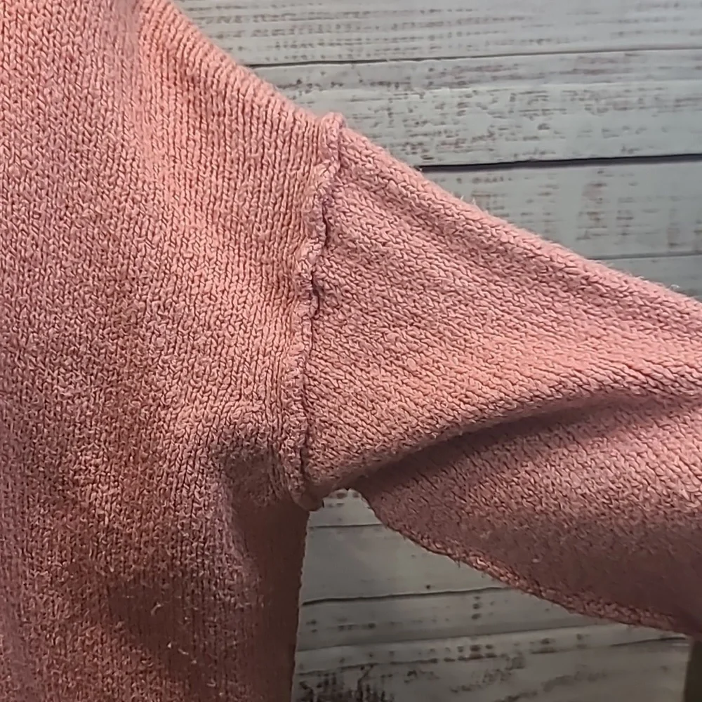 Free People v neck shaggy knit sweater